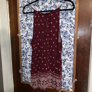 Maroon Tie Neck Tanktop